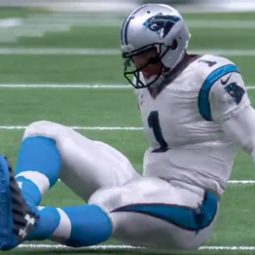 Newton suffers injury in win over Saints