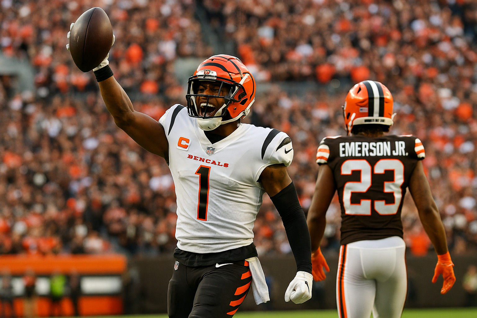 Bengals bury Browns behind Burrow’s precision and Chase Brown’s hat trick
