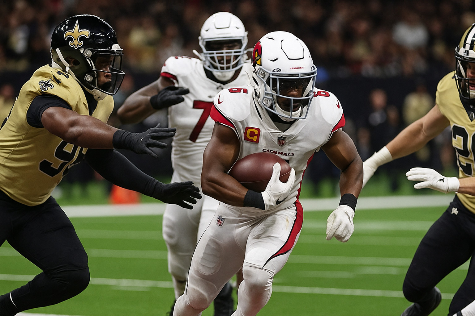 Cardinals lean on takeaways and red-zone volume to top Saints, 24–14