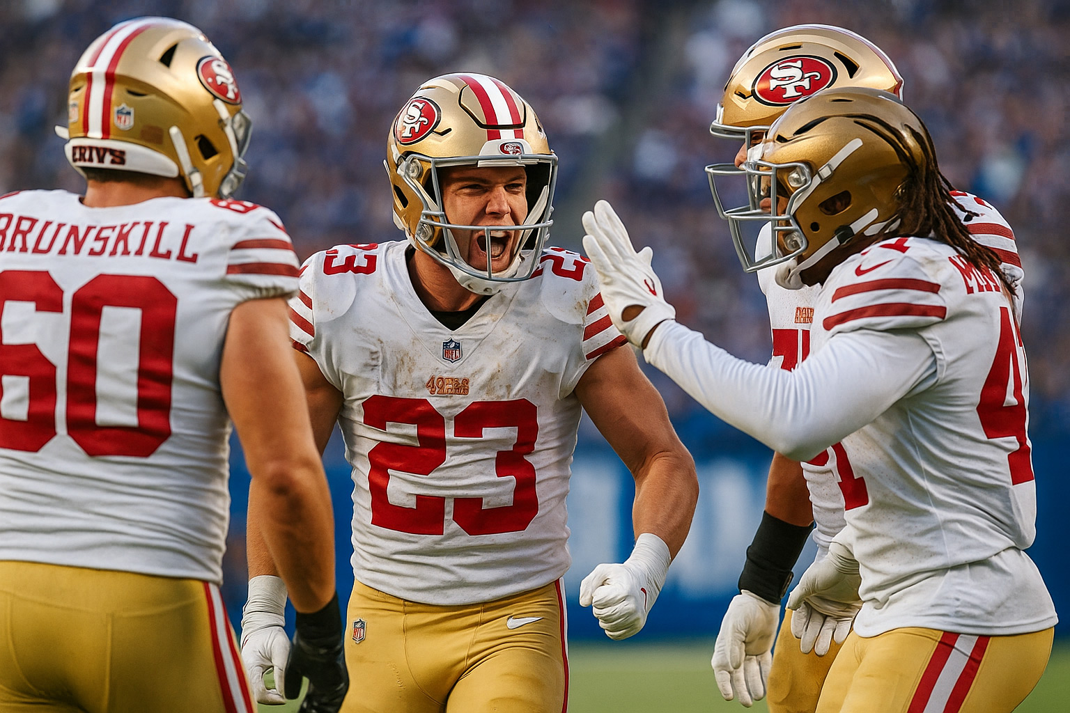 49ers outlast Giants in gritty 24-20 road win behind McCaffrey’s two TDs